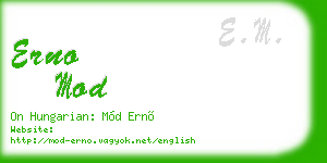 erno mod business card