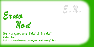 erno mod business card